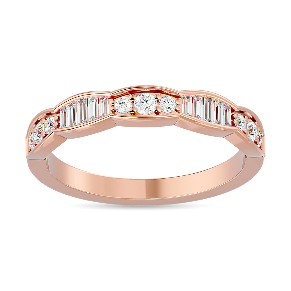 1/3 ct Diamond Wedding Band in 14k Rose Gold