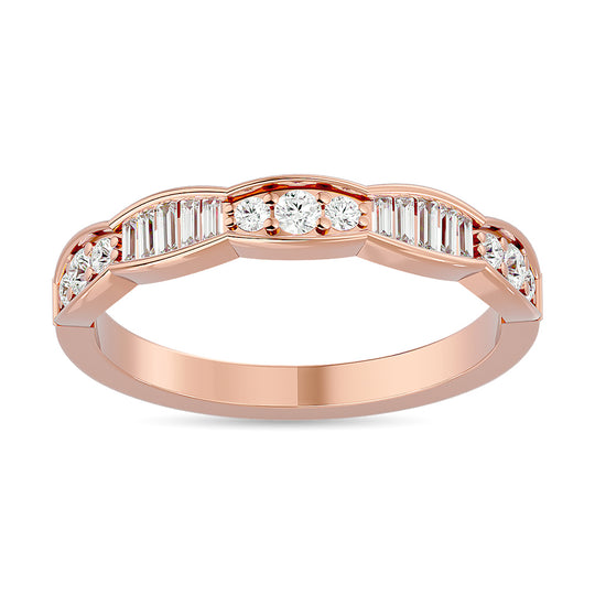 1/3 ct Diamond Wedding Band in 14k Rose Gold