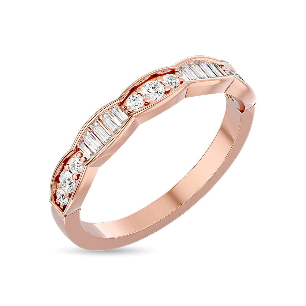 1/3 ct Diamond Wedding Band in 14k Rose Gold
