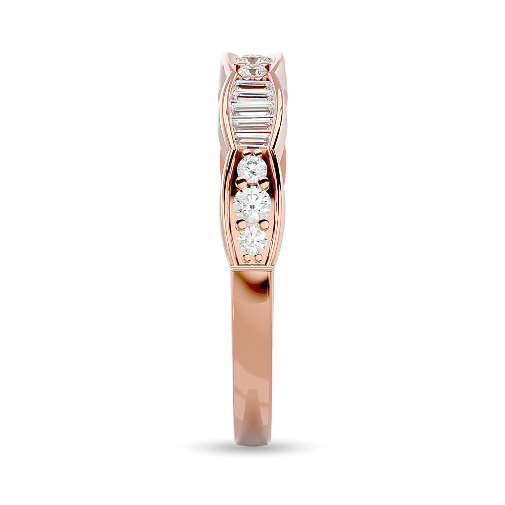 1/3 ct Diamond Wedding Band in 14k Rose Gold
