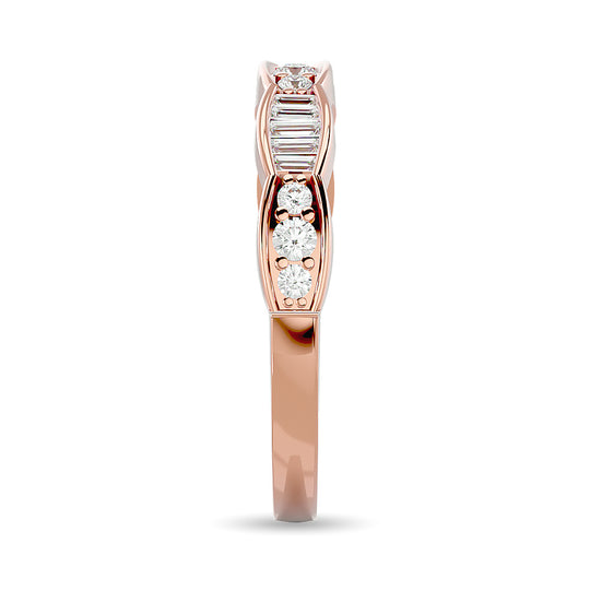 1/3 ct Diamond Wedding Band in 14k Rose Gold
