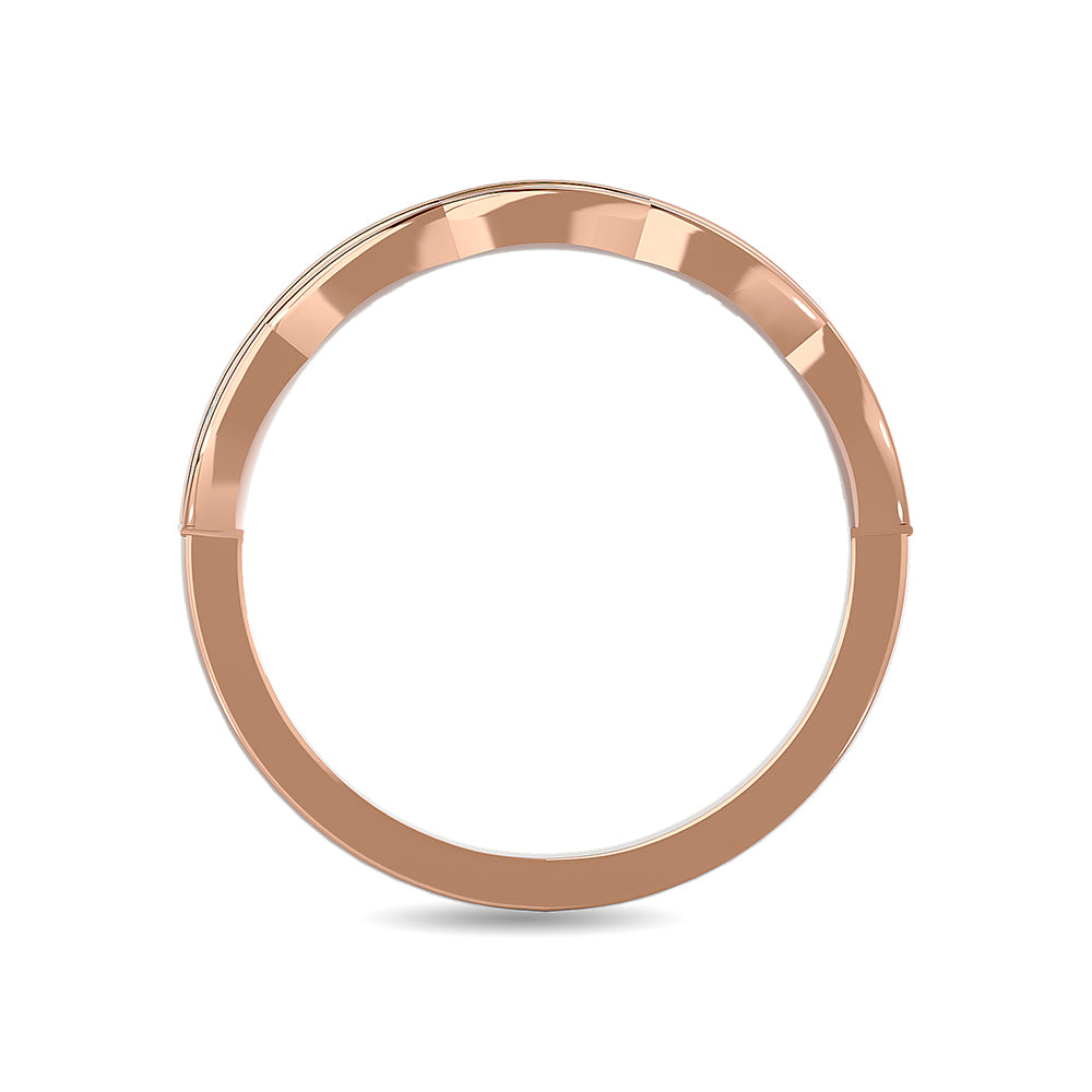 1/3 ct Diamond Wedding Band in 14k Rose Gold
