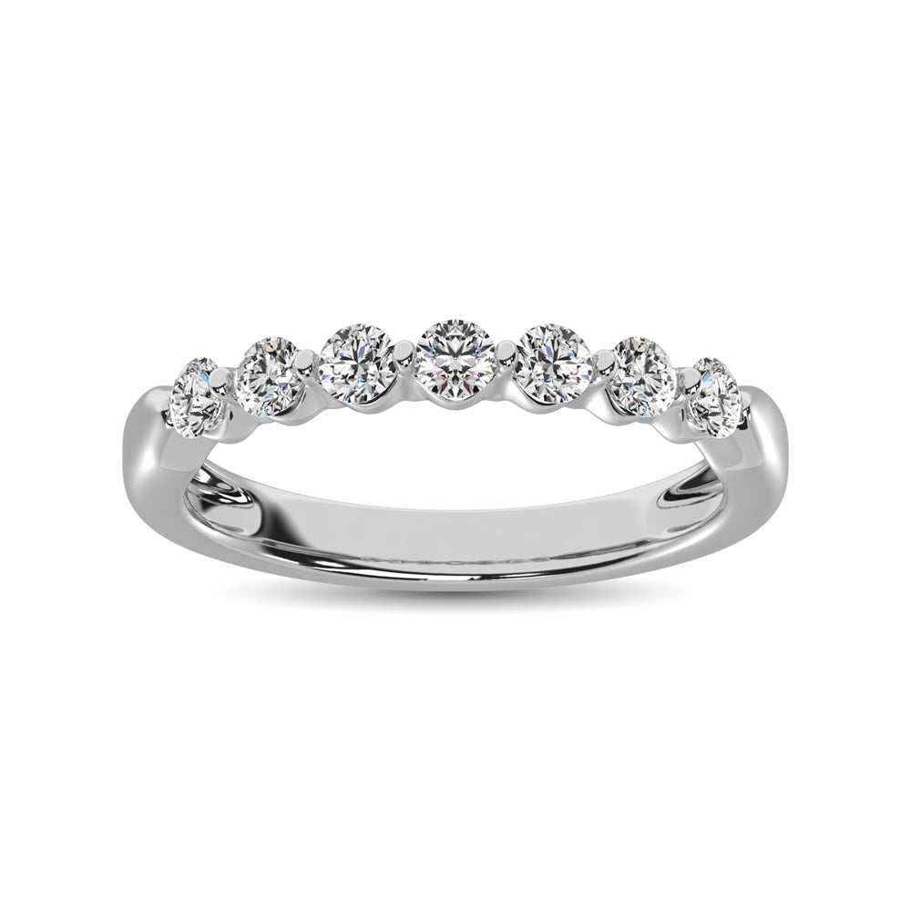 10K White Gold 1/2 ct. Diamond Ladies Band