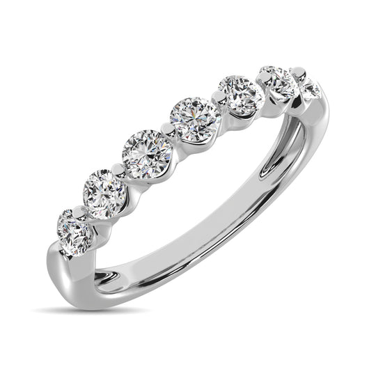 10K White Gold 1/2 ct. Diamond Ladies Band