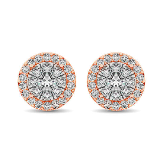 3/4 ct. total Diamond Earrings in 14k Rose Gold