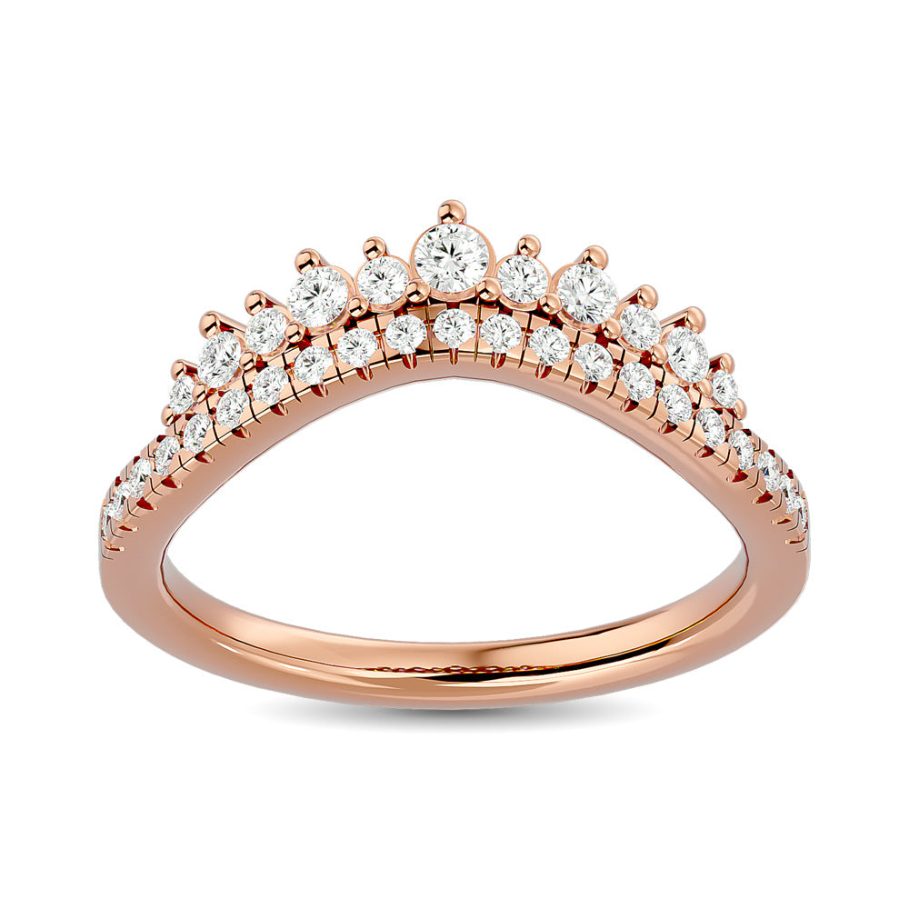 1/3 ct Diamond Wedding Band in 14k Rose Gold