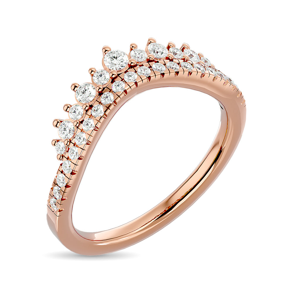1/3 ct Diamond Wedding Band in 14k Rose Gold