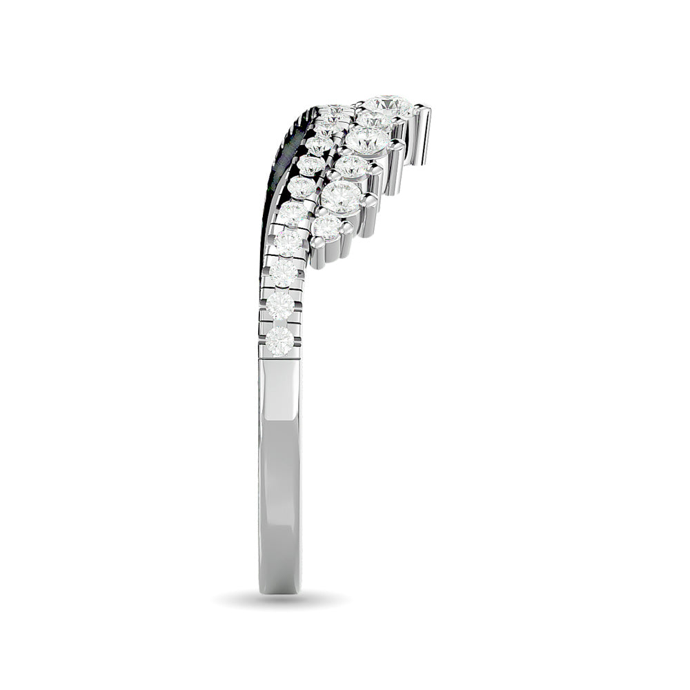 Alianza con Diamantes de 1/3 qt en Oro Blanco de 14k