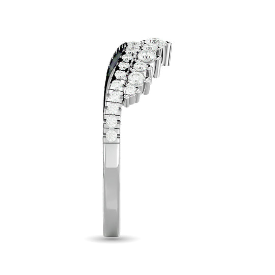 Alianza con Diamantes de 1/3 qt en Oro Blanco de 14k