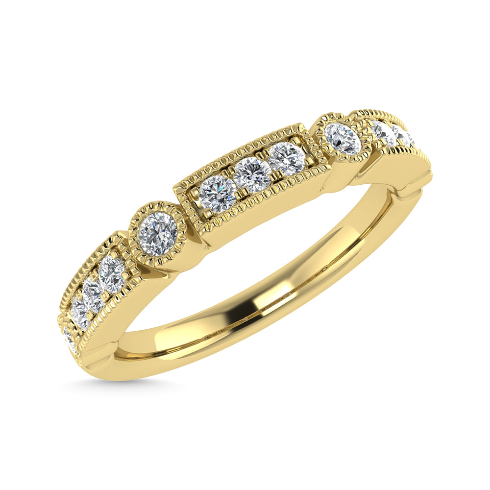 1/4 Ct. Tw. Diamond Stacked Band in 14k Yellow Gold