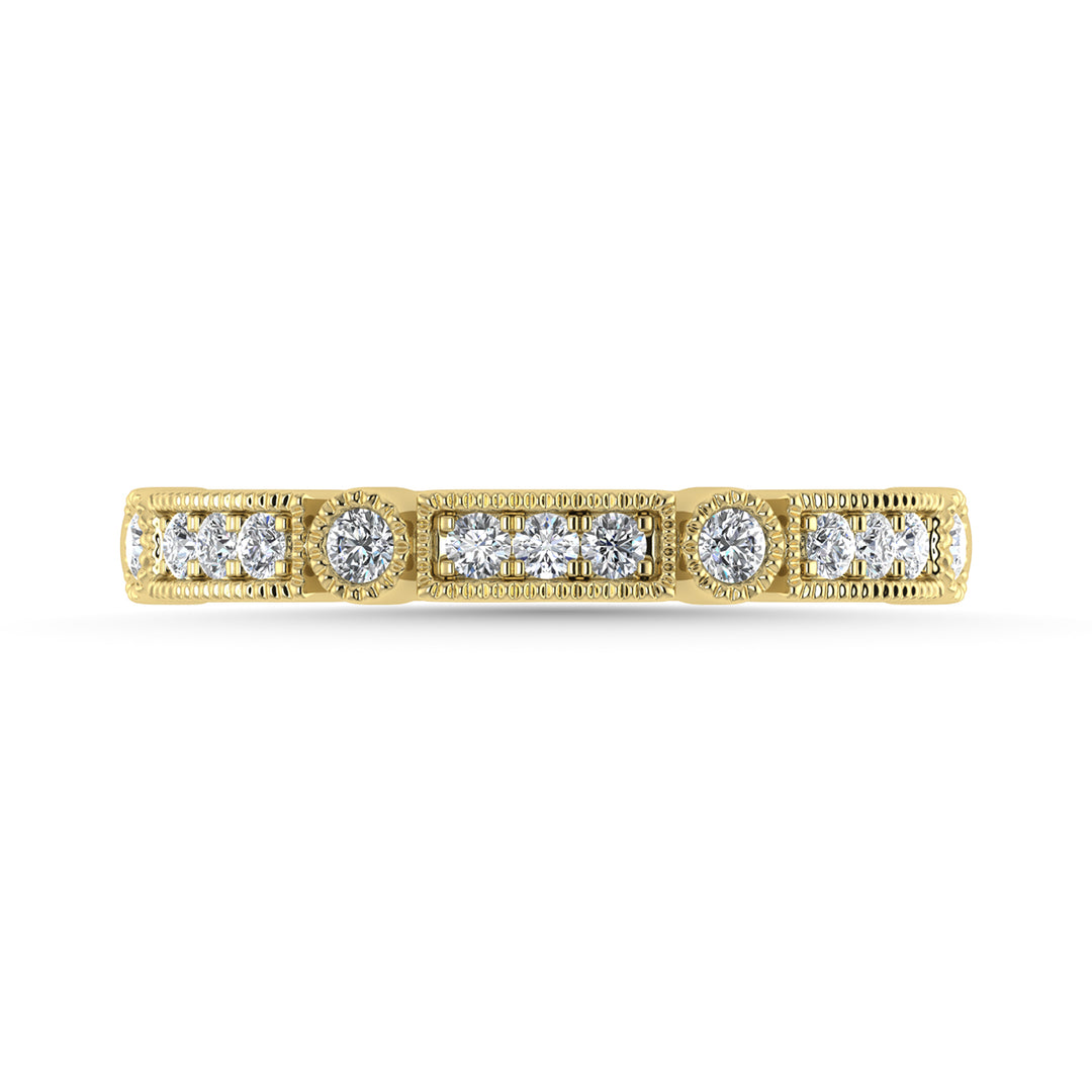 1/4 Ct. Tw. Diamond Stacked Band in 14k Yellow Gold