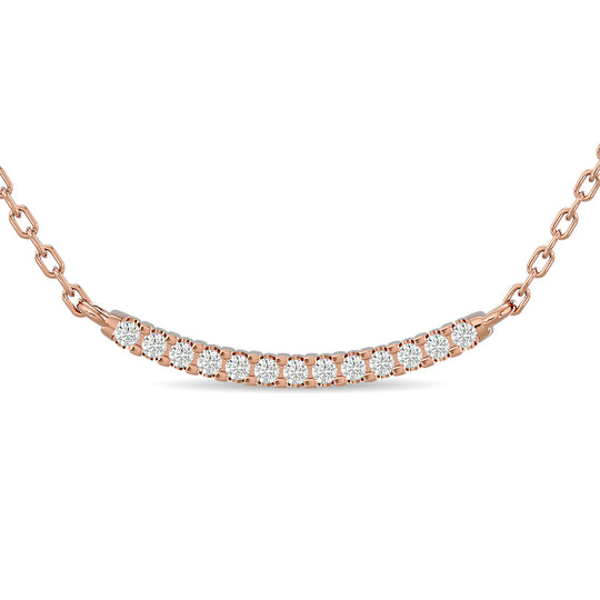 1/6 ct. total diamond fashion necklace in 10k rose gold