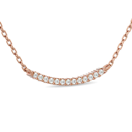 1/6 ct. total diamond fashion necklace in 10k rose gold