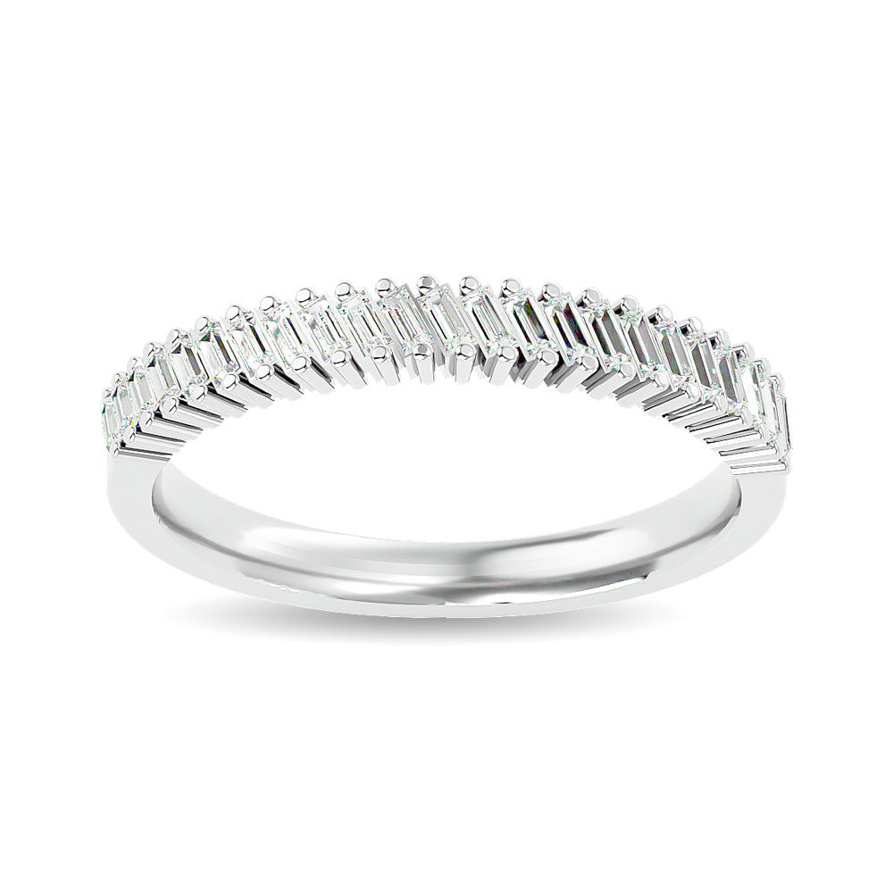 Alianza de Diamantes para Mujer de 1/4 qt en Oro Blanco de 14k