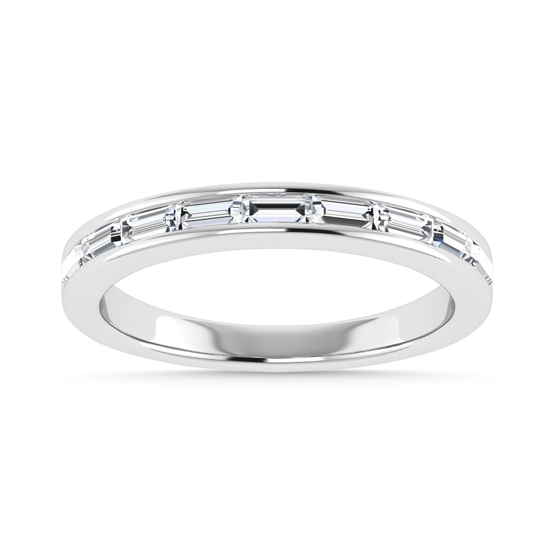 3/8 Ct. Diamond Baguette Anniversary Band in 14k White Gold