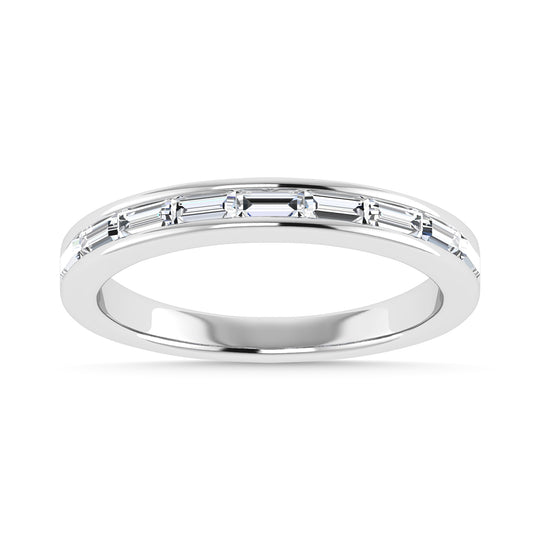 3/8 Ct. Diamond Baguette Anniversary Band in 14k White Gold