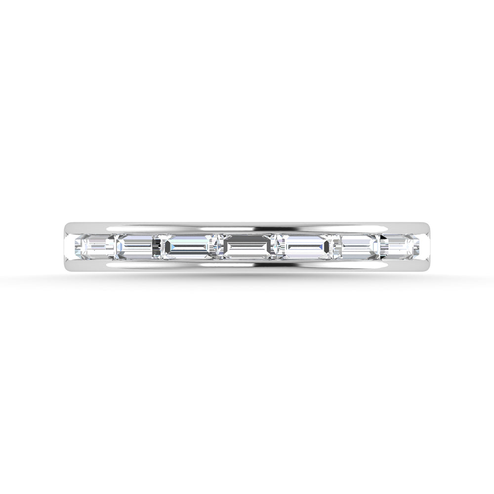 3/8 Ct. Diamond Baguette Anniversary Band in 14k White Gold