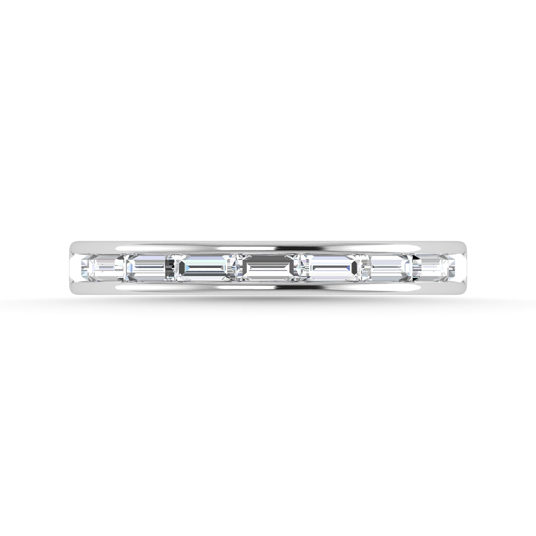 3/8 Ct. Diamond Baguette Anniversary Band in 14k White Gold