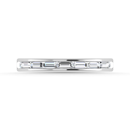3/8 Ct. Diamond Baguette Anniversary Band in 14k White Gold