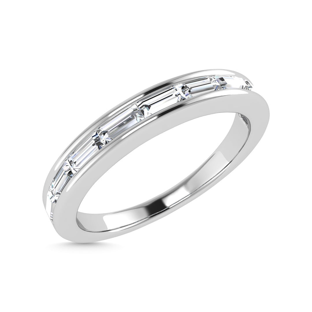 3/8 Ct. Diamond Baguette Anniversary Band in 14k White Gold
