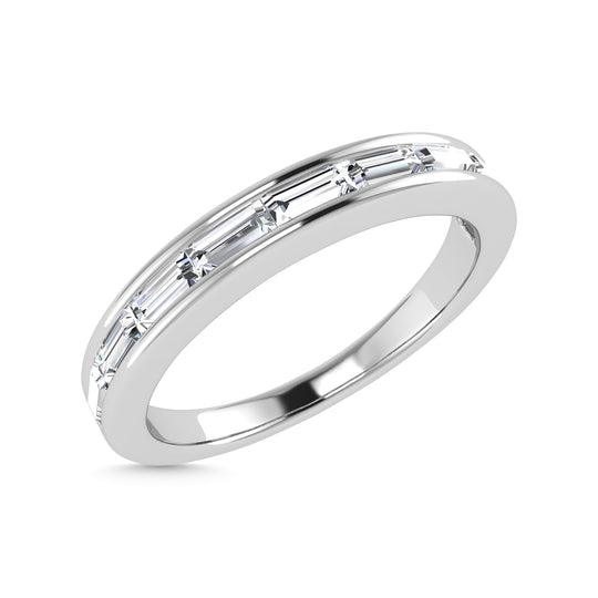 3/8 Ct. Diamond Baguette Anniversary Band in 14k White Gold