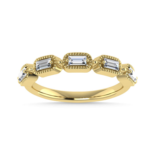 1/4 Ct. Diamond Tw. Baguette Anniversary Band in 14k Yellow Gold