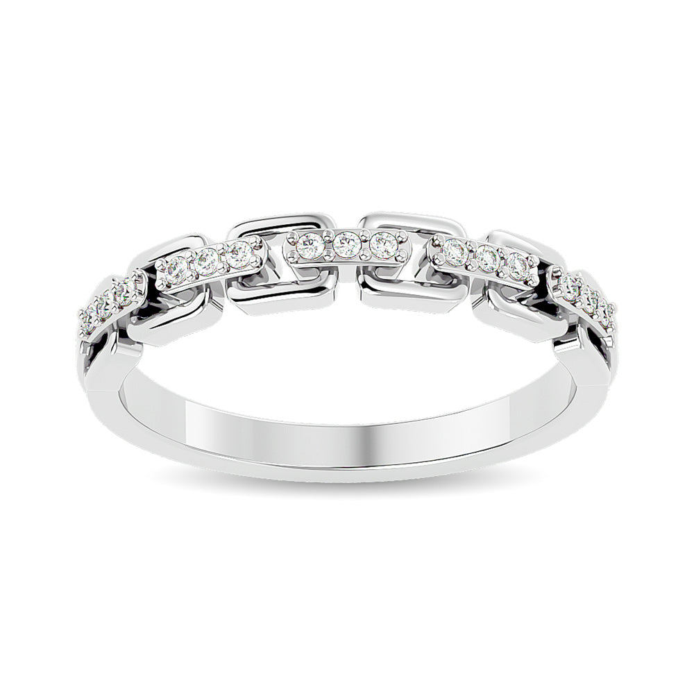 Ladies' 1/10 ct Diamond Ring in 10k White Gold