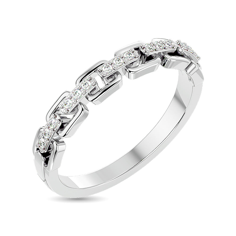 Ladies' 1/10 ct Diamond Ring in 10k White Gold