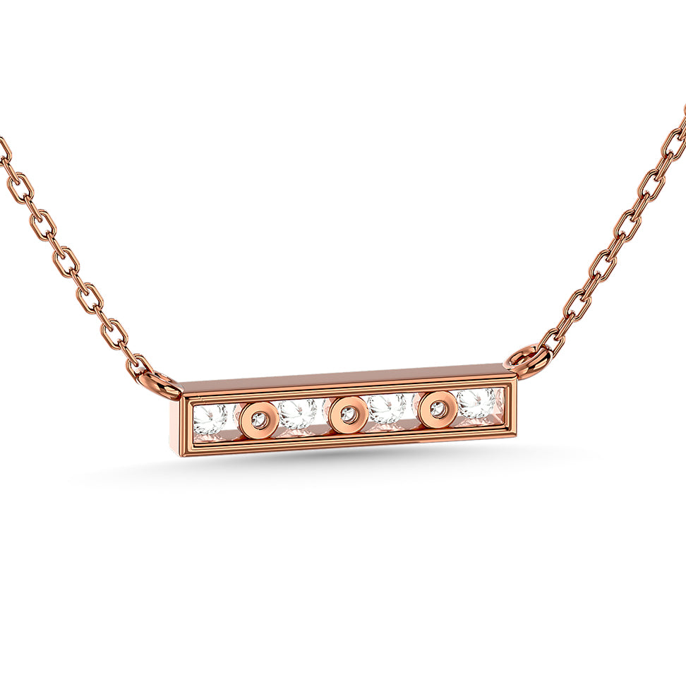 1/4 Ct. Tw. Diamond Om Pendant in 10K Rose Gold