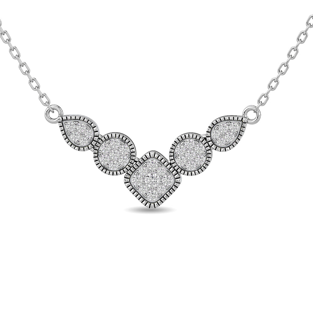 1/4 ct. total diamond fashion pendant in 10k white gold