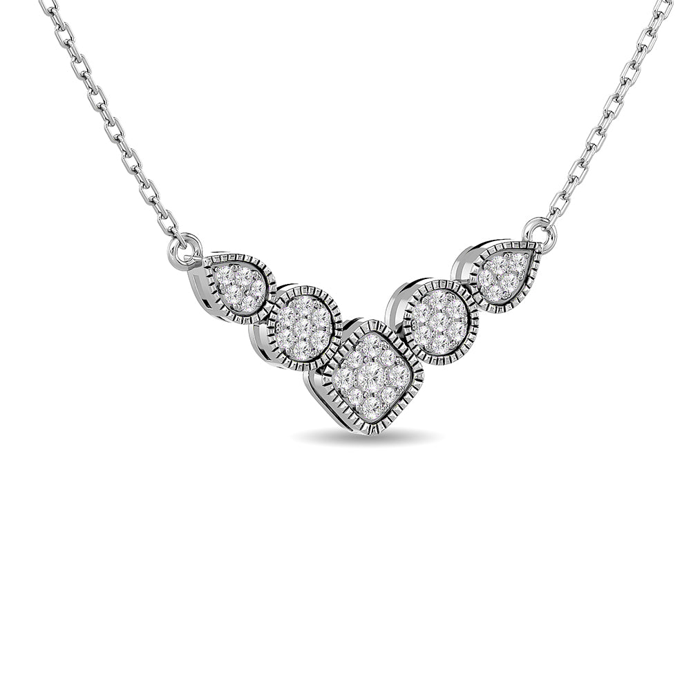 1/4 ct. total diamond fashion pendant in 10k white gold