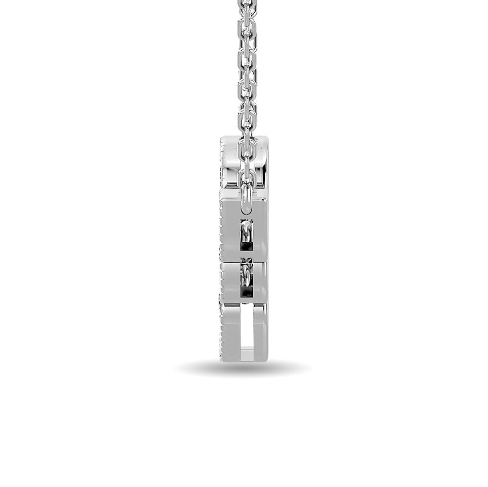 1/4 ct. total diamond fashion pendant in 10k white gold