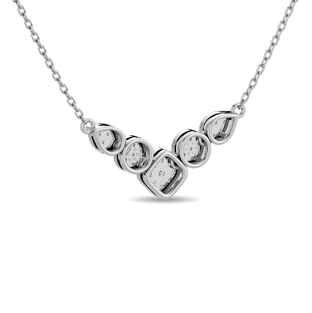1/4 ct. total diamond fashion pendant in 10k white gold