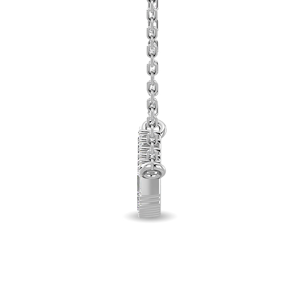 1/6 Ct. Diamond Tw. Baguette Fashion Necklace in 14k White Gold