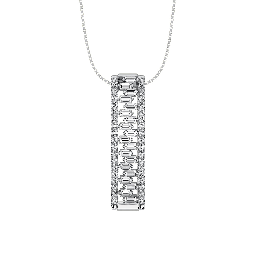 1/4 Ct. Tw. Diamond Sliding Pendant in 14k White Gold