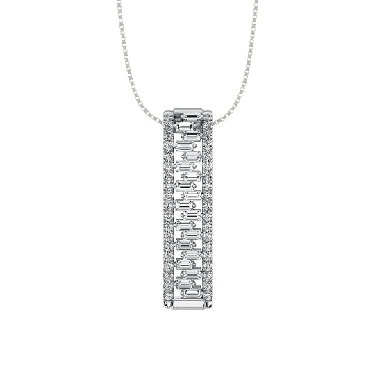 1/4 Ct. Tw. Diamond Sliding Pendant in 14k White Gold