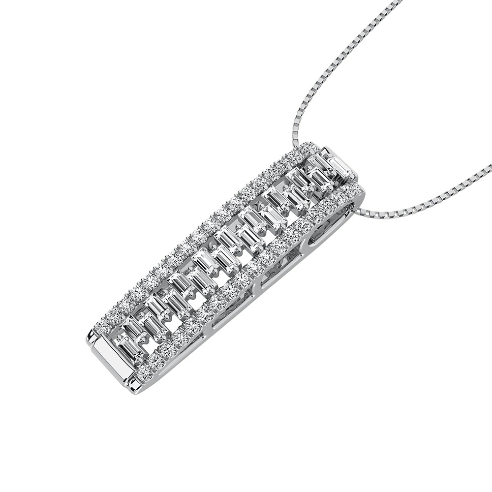 1/4 Ct. Tw. Diamond Sliding Pendant in 14k White Gold