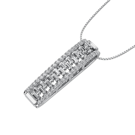 1/4 Ct. Tw. Diamond Sliding Pendant in 14k White Gold