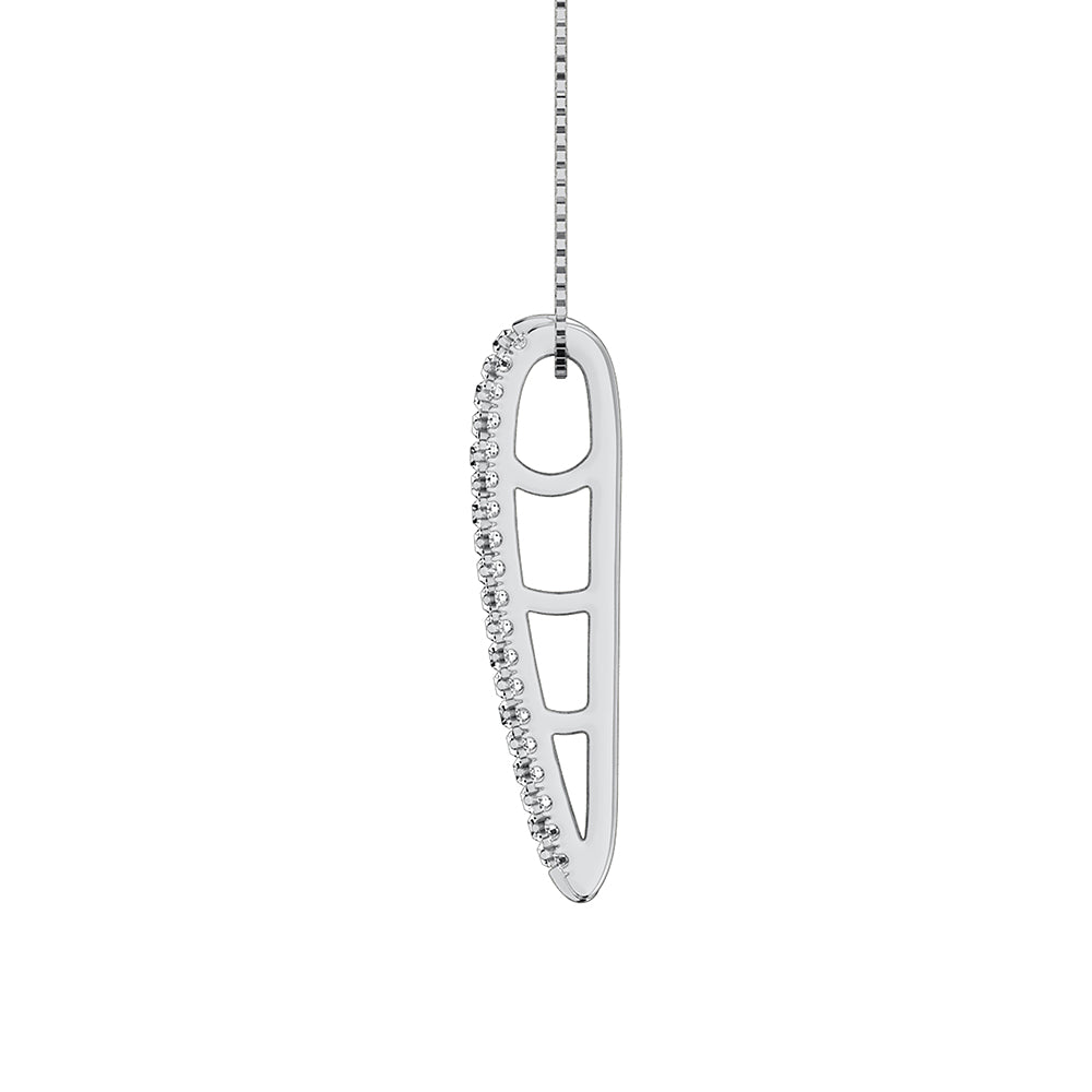 1/4 Ct. Tw. Diamond Sliding Pendant in 14k White Gold