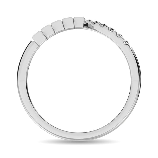 Anillo con Diamantes de Baguette de 1/4 qt en Oro Blanco de 10k