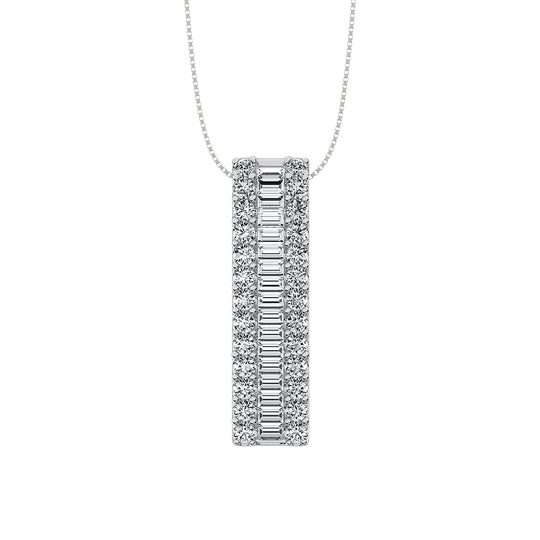 1 ct. Diamond Slider Pendant in 14k White Gold