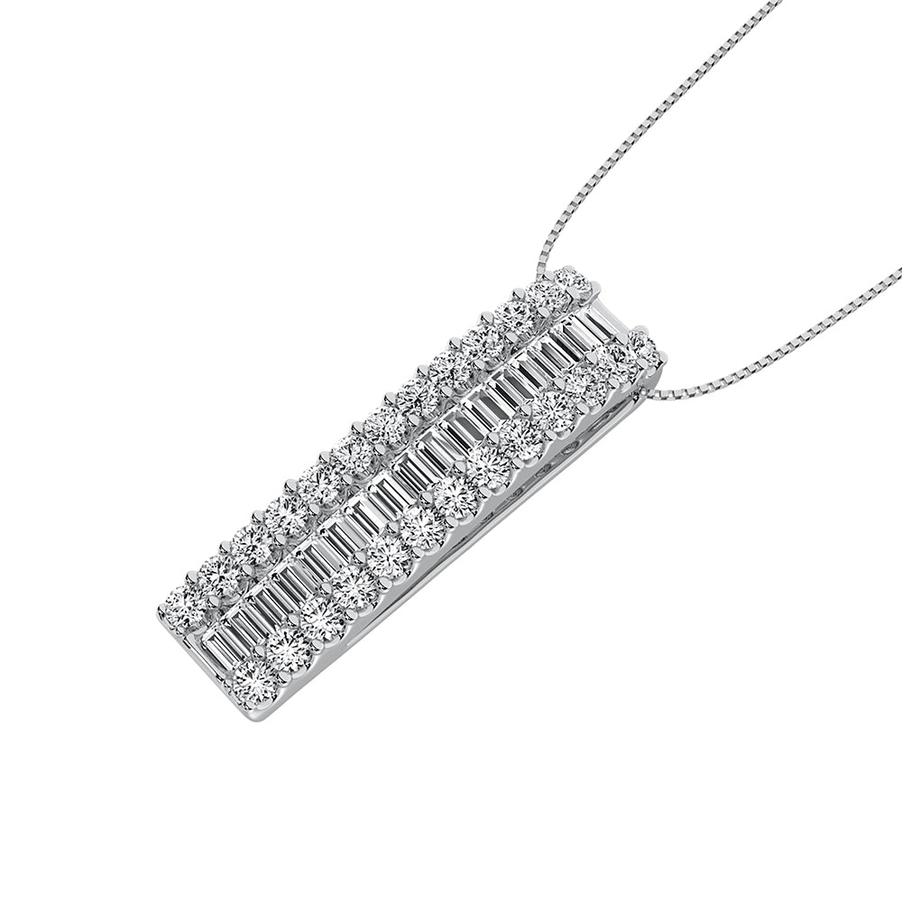 1 ct. Diamond Slider Pendant in 14k White Gold