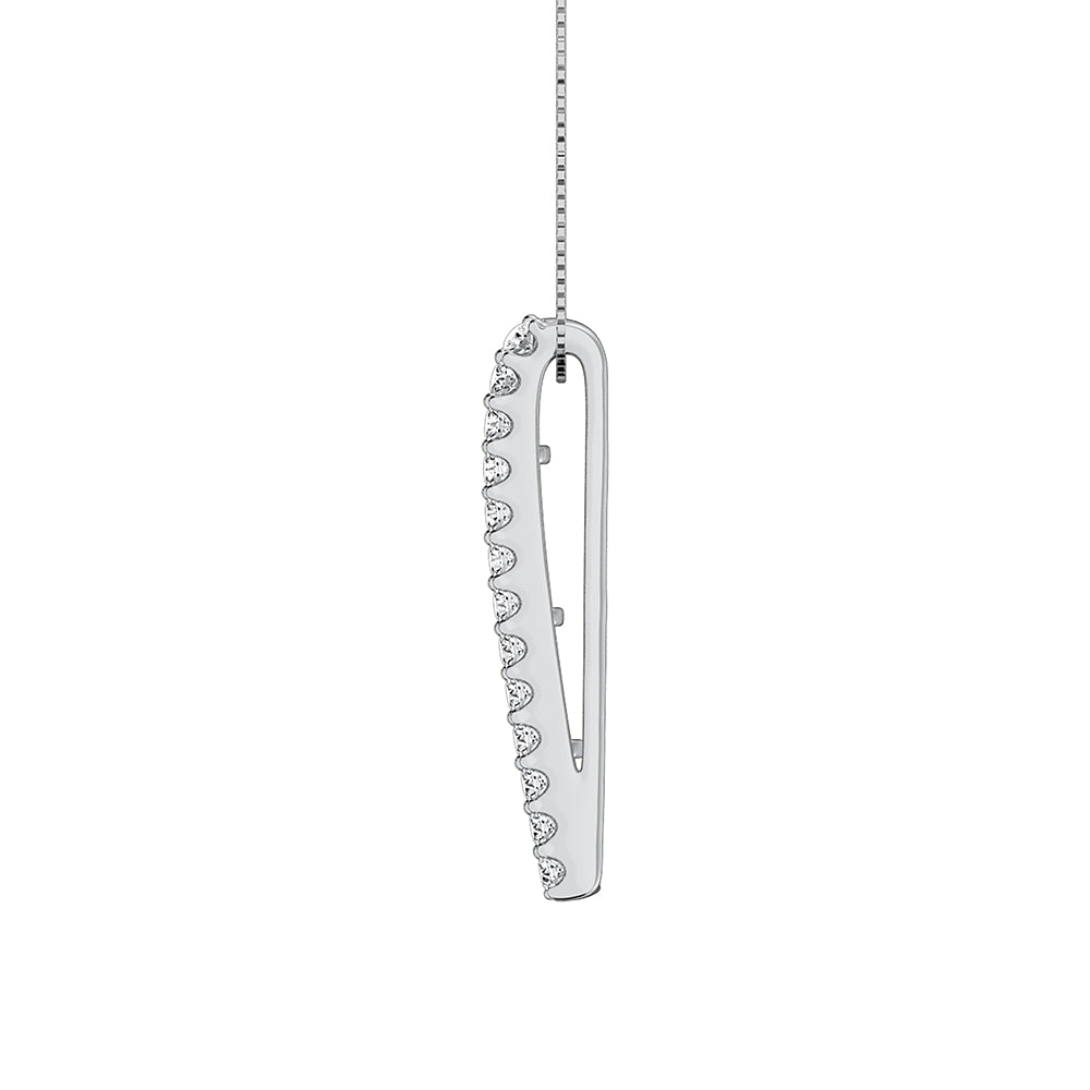 1 ct. Diamond Slider Pendant in 14k White Gold