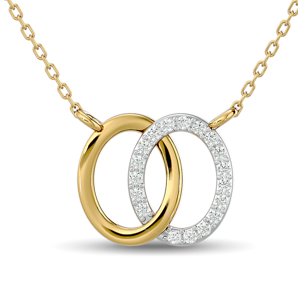 10KT WHITE GOLD NECKLACE WITH 1/6 CARAT TW DIAMOND