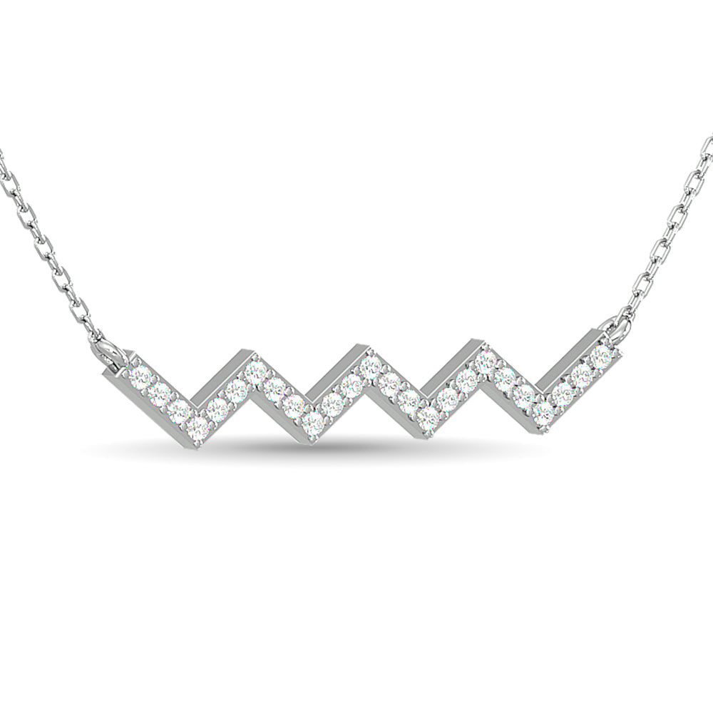 1/10 Ct. Tw. Diamond Fashion Necklace in 10K White Gold