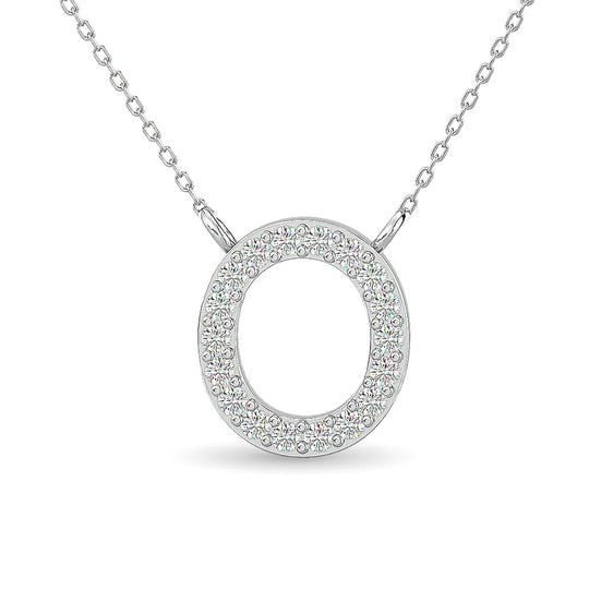 10KT WHITE GOLD PENDANT WITH 1/12 KT TW DIAMOND