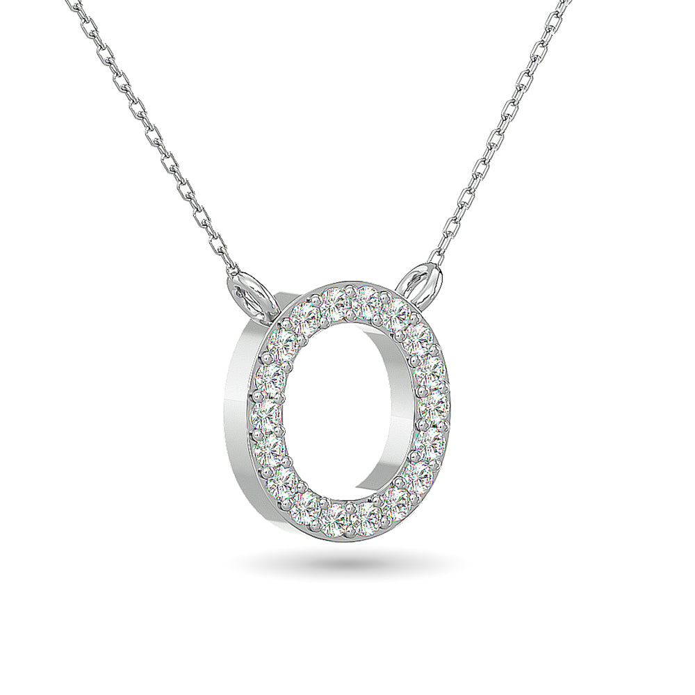 10KT WHITE GOLD PENDANT WITH 1/12 KT TW DIAMOND