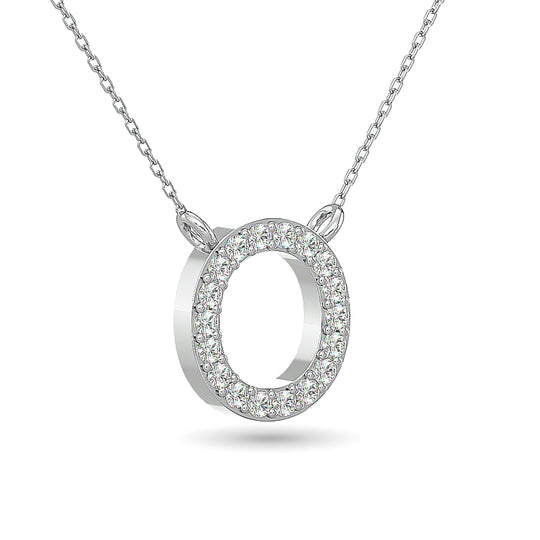 10KT WHITE GOLD PENDANT WITH 1/12 KT TW DIAMOND