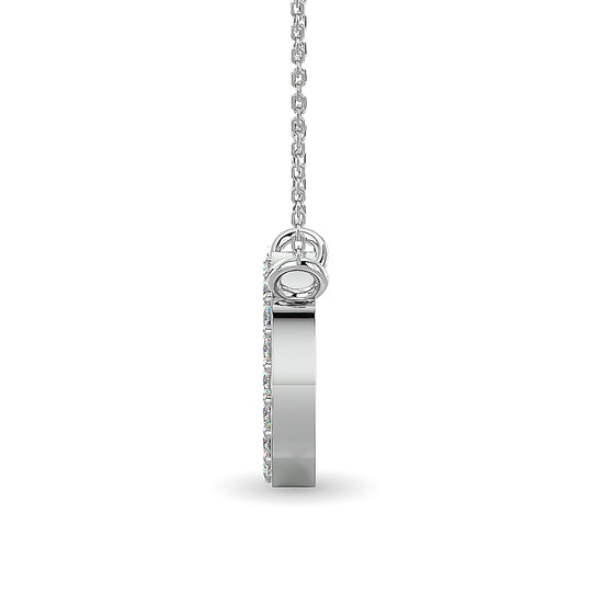 10KT WHITE GOLD PENDANT WITH 1/12 KT TW DIAMOND