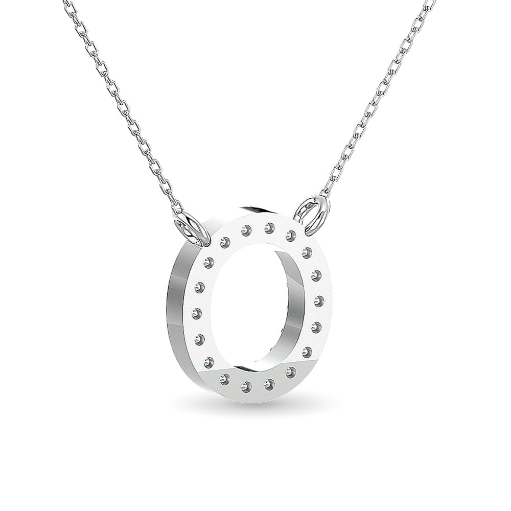 10KT WHITE GOLD PENDANT WITH 1/12 KT TW DIAMOND